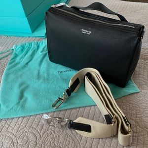 NEW retired TIFFANY & CO. Crossbody Italian leather bag with box, dust bag, tags